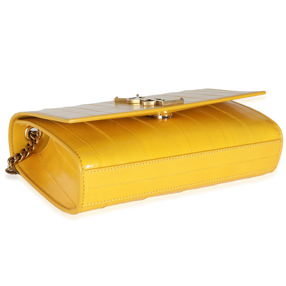 Saint Laurent Mimosa Yellow Eel Skin Small Kate Chain Bag - Picture 8 of 8
